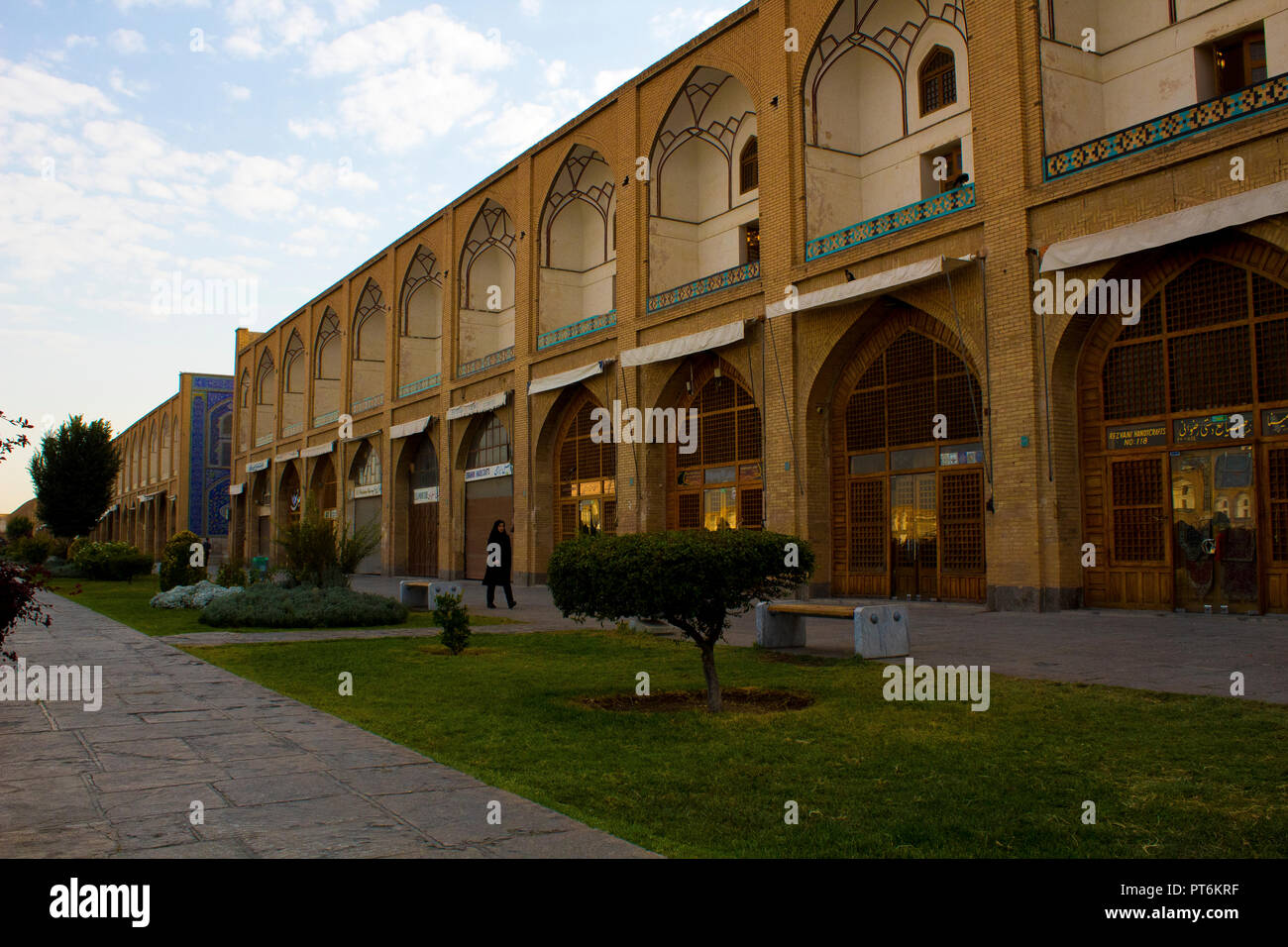 Ein historischer Ort im Iran Naghshe Jahan Square. Stockfoto