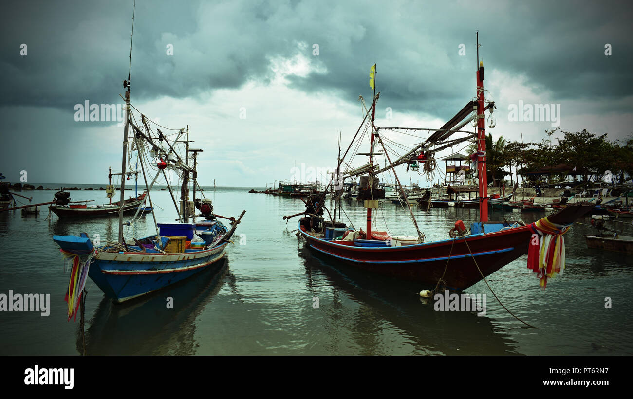 Blick auf den Hafen Stockfoto