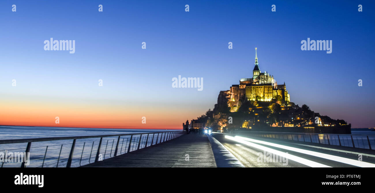 Insel Kloster Mont Saint Michel, Normandie, Frankreich Stockfoto