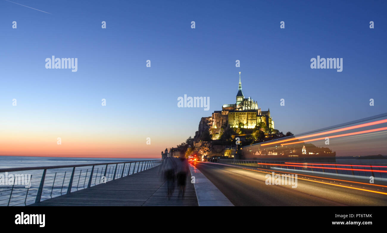 Insel Kloster Mont Saint Michel, Normandie, Frankreich Stockfotografie