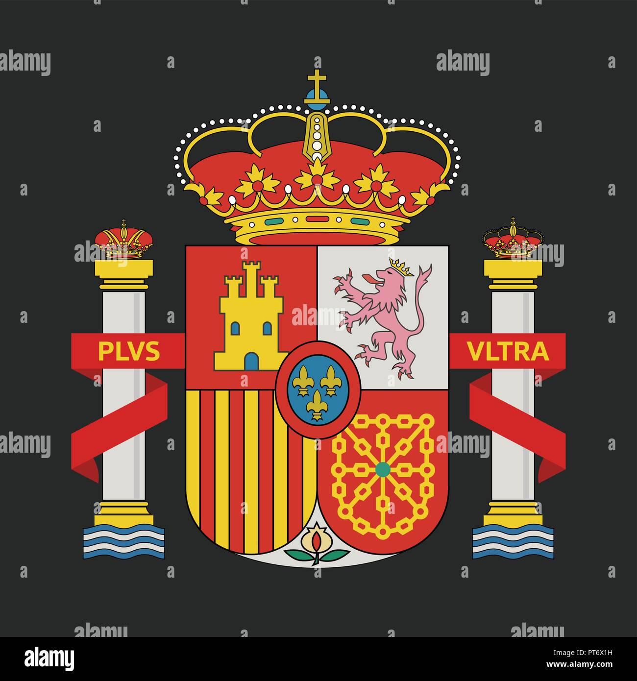 Wappen von Spanien Stock Vektor