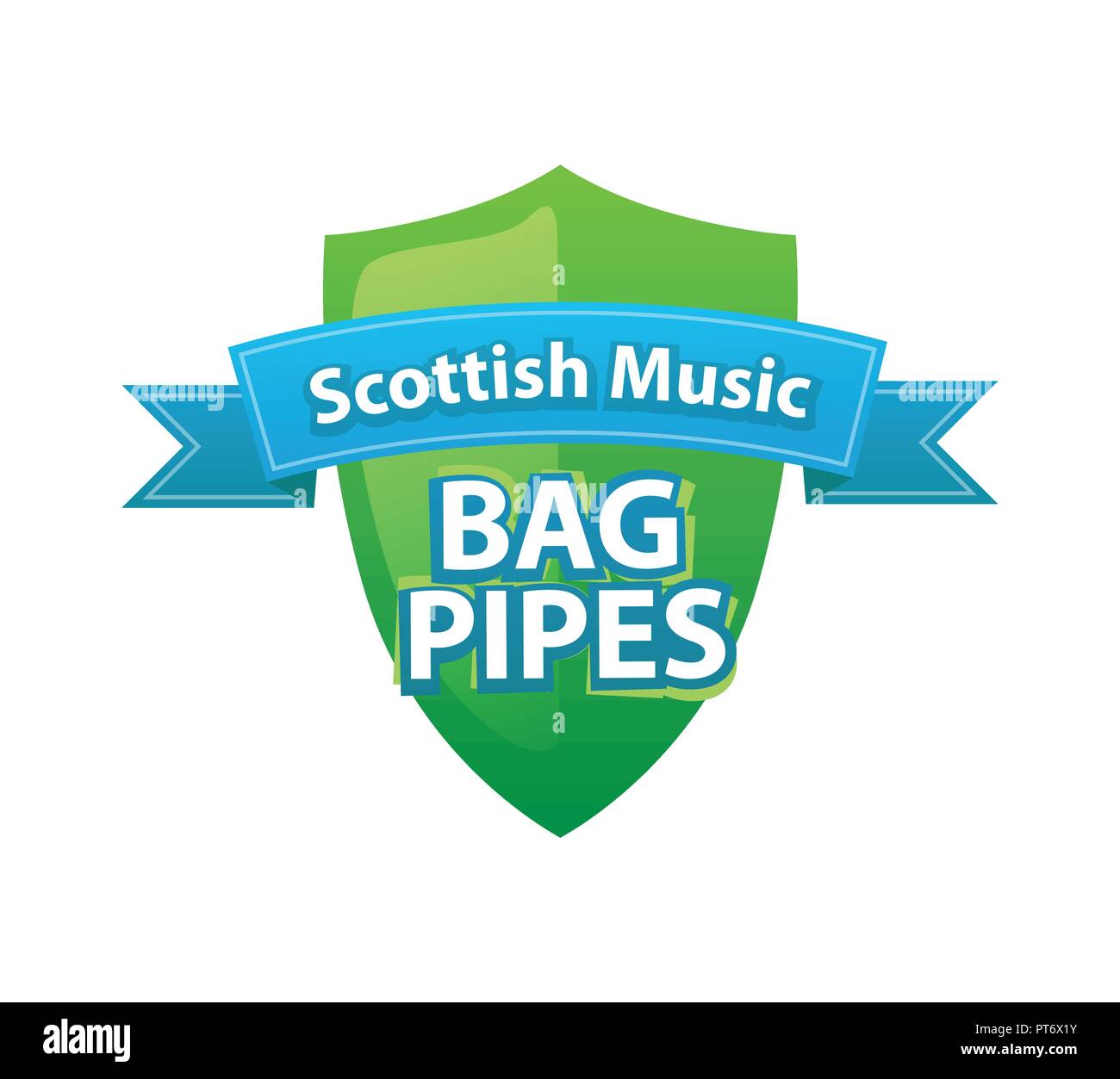 Dudelsack - Symbol der Schottische Musik Stock Vektor