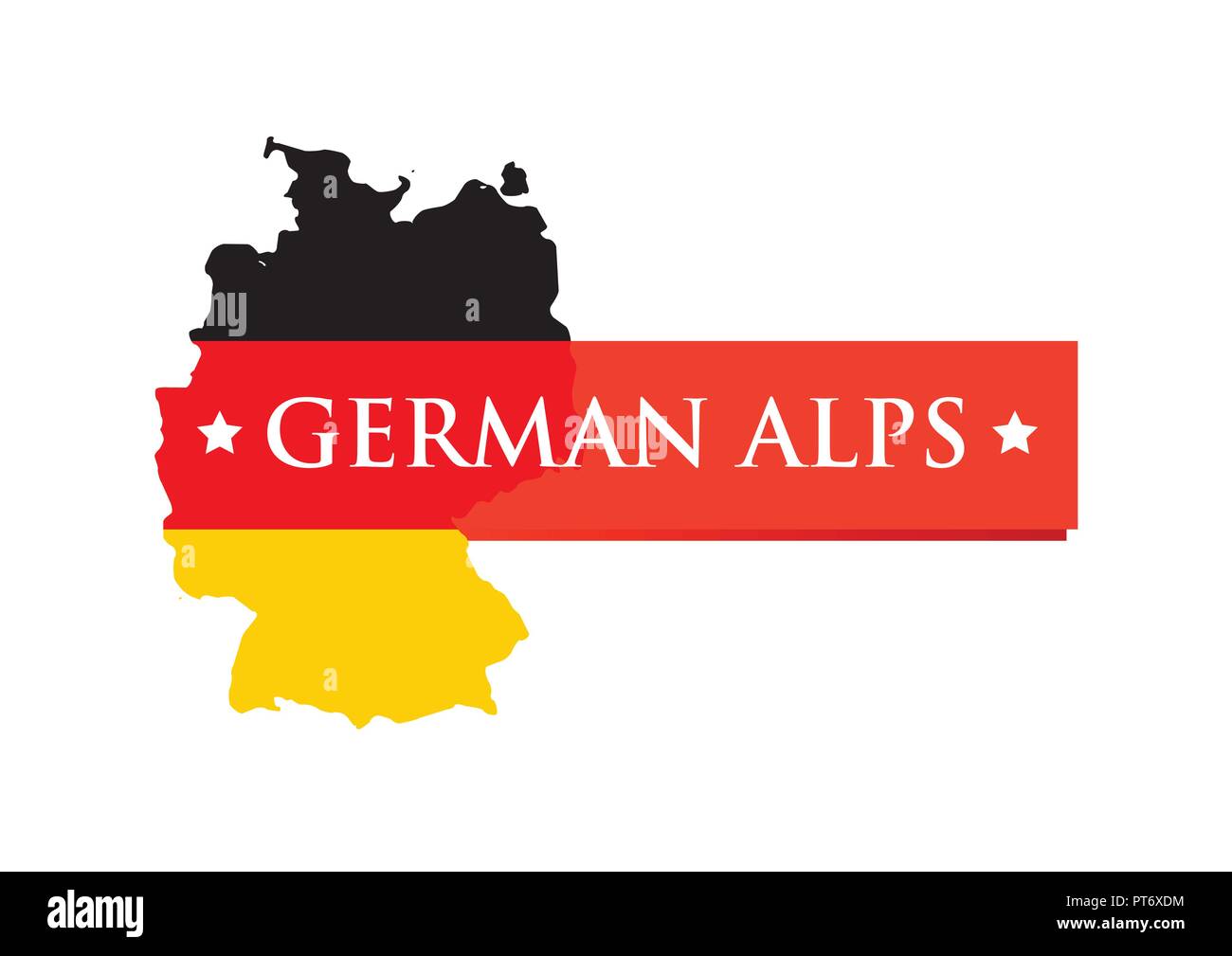 Logo der Deutschen Alpen Stock Vektor