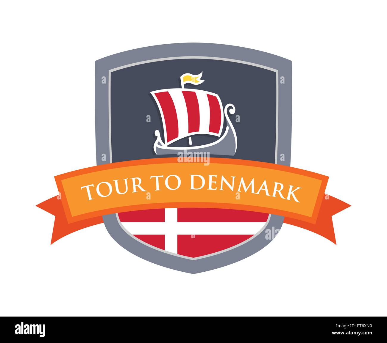 Tour nach Dänemark Stock Vektor
