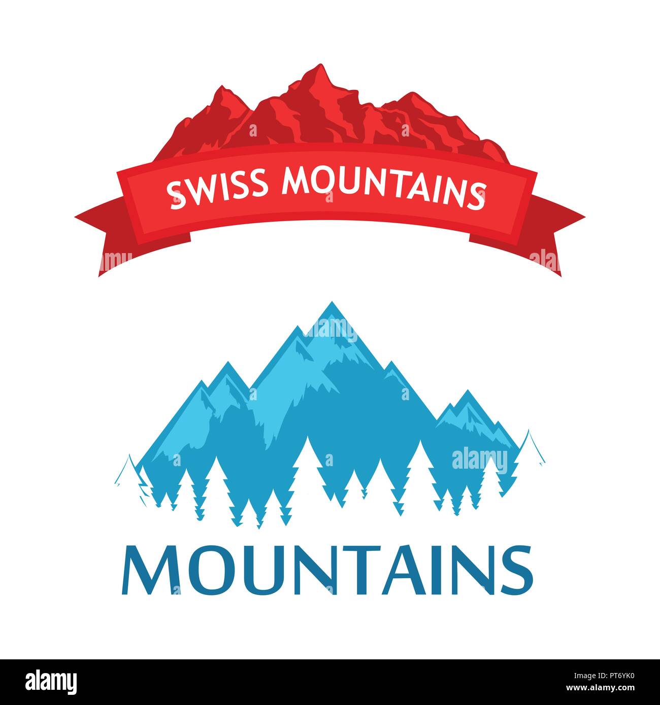 Der Stil bunte Emblem Stock Vektor