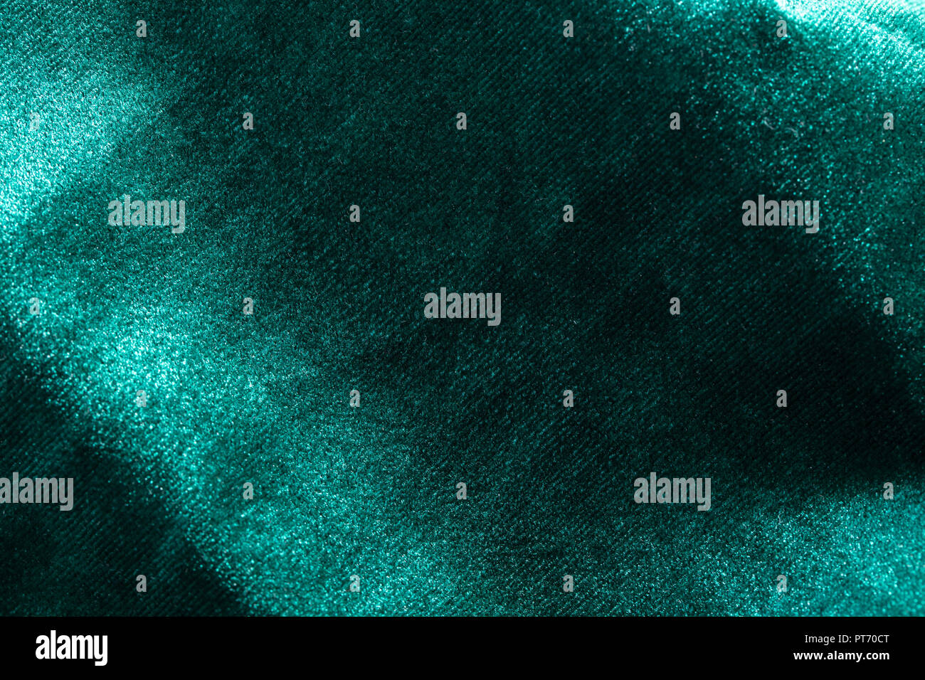 Zusammenfassung Hintergrund aus Stoff Textur Green Velvet Stockfoto