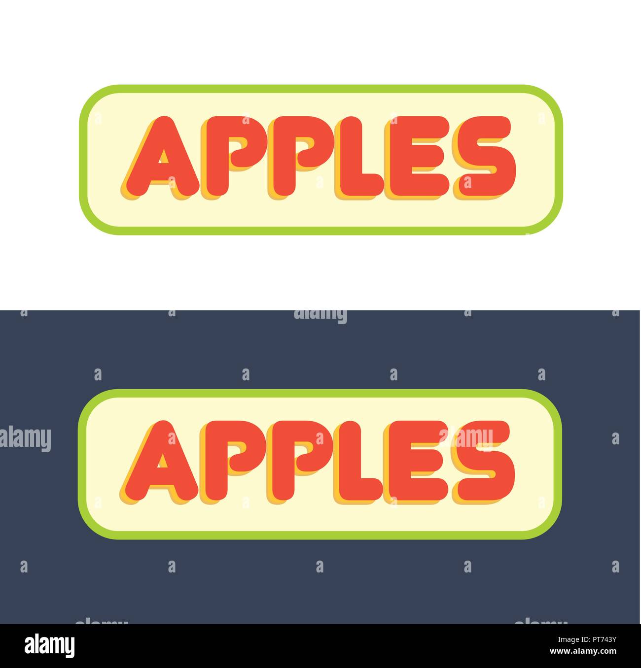 Logos für Markt mit Obst und Gemüsehändler Store Stock Vektor