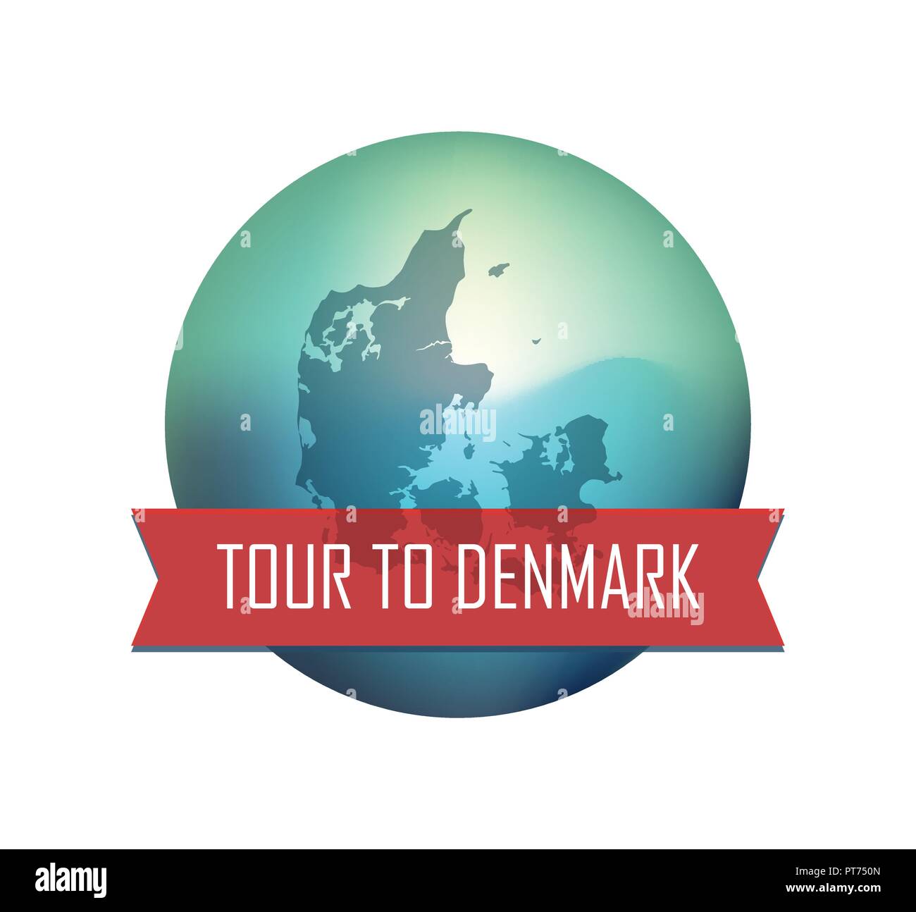 Tour nach Dänemark Stock Vektor
