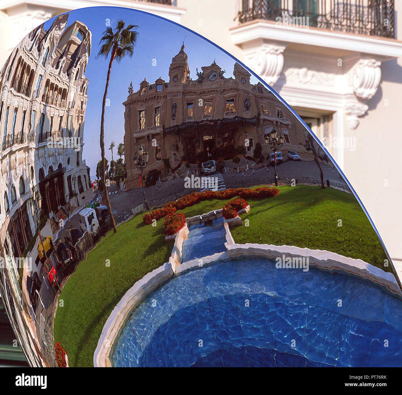 Place du Casino Municipale de Montecarlo im Fürstentum Monaco Stockfoto