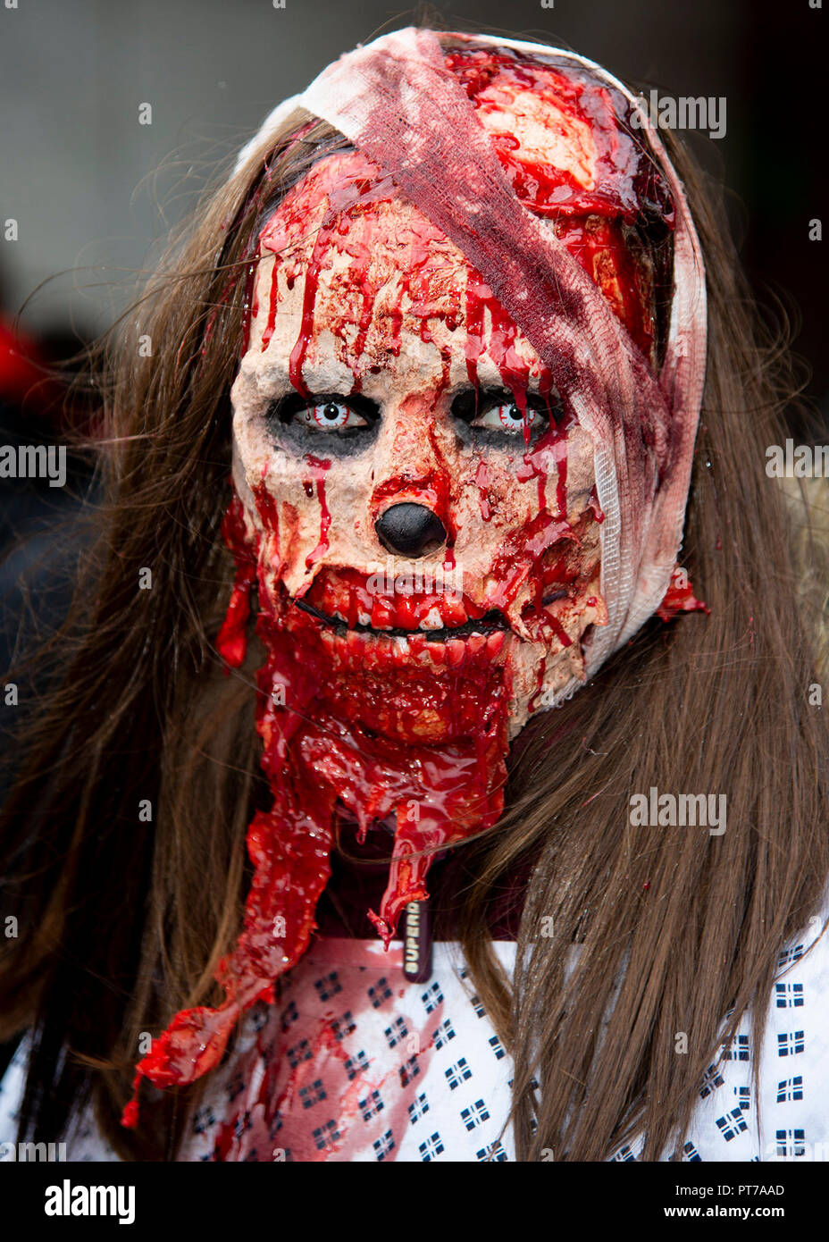 London, Großbritannien. 6. Oktober, 2018. Welt Zombie Tag Credit: A. Bennett Credit: Andrew Bennett/Alamy leben Nachrichten Stockfoto