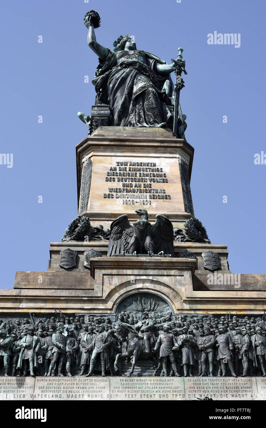 Germania, Niederwalddenkmal Stockfoto