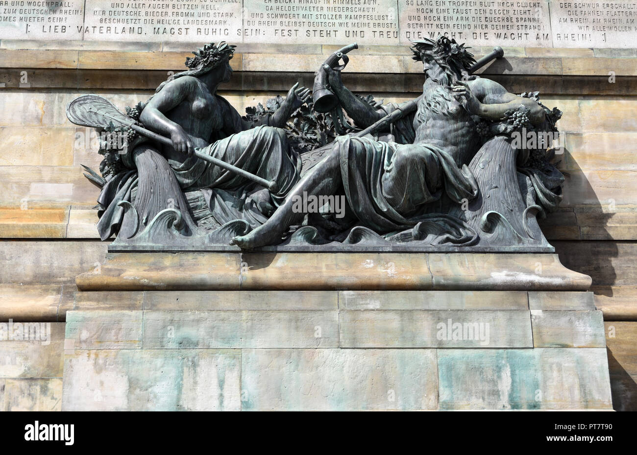 Germania, Niederwalddenkmal Stockfoto