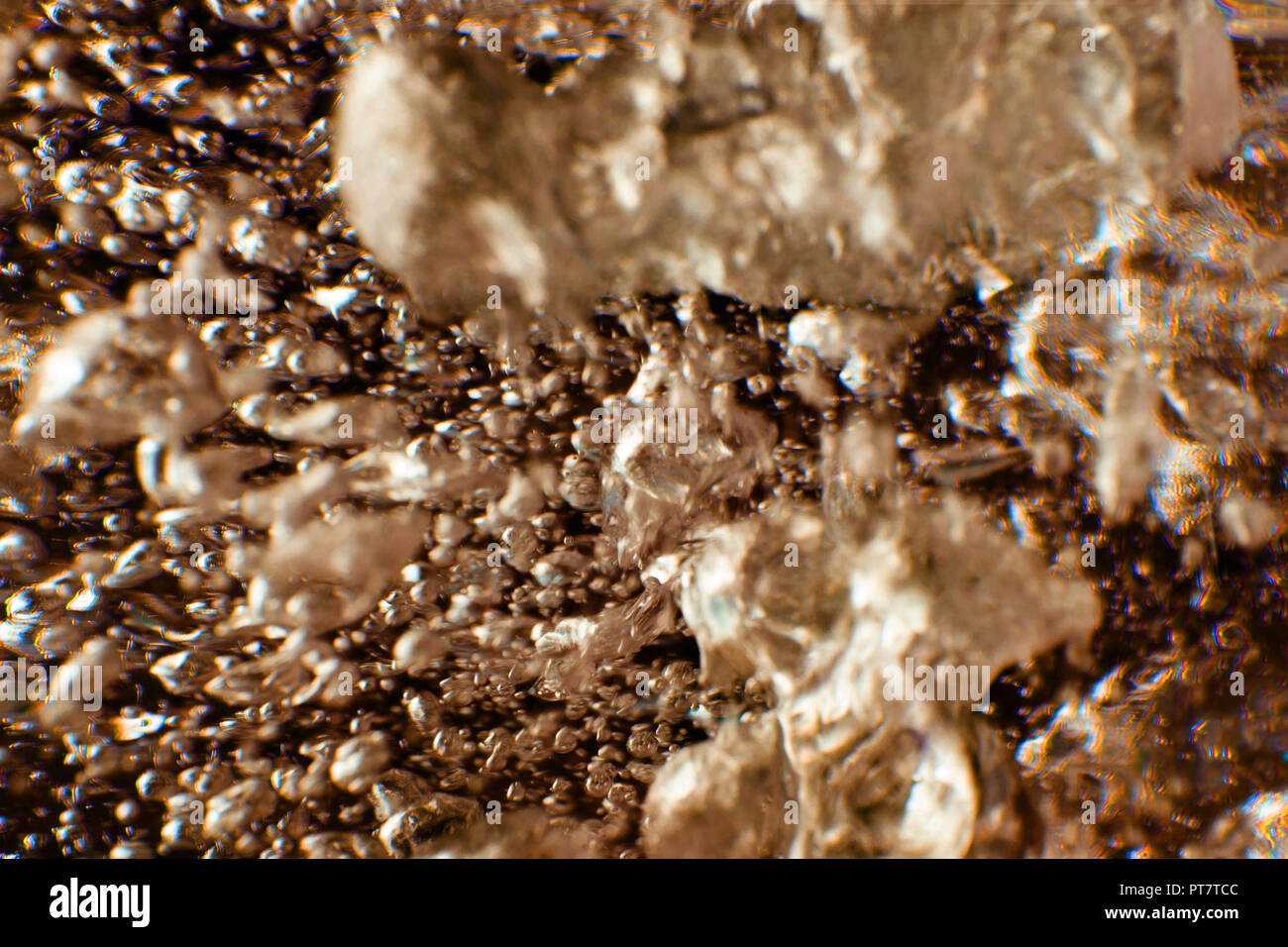 Kochendes Wasser, abstrakte bubble Formen, abstrakten künstlerischen Hintergrund design Stockfoto