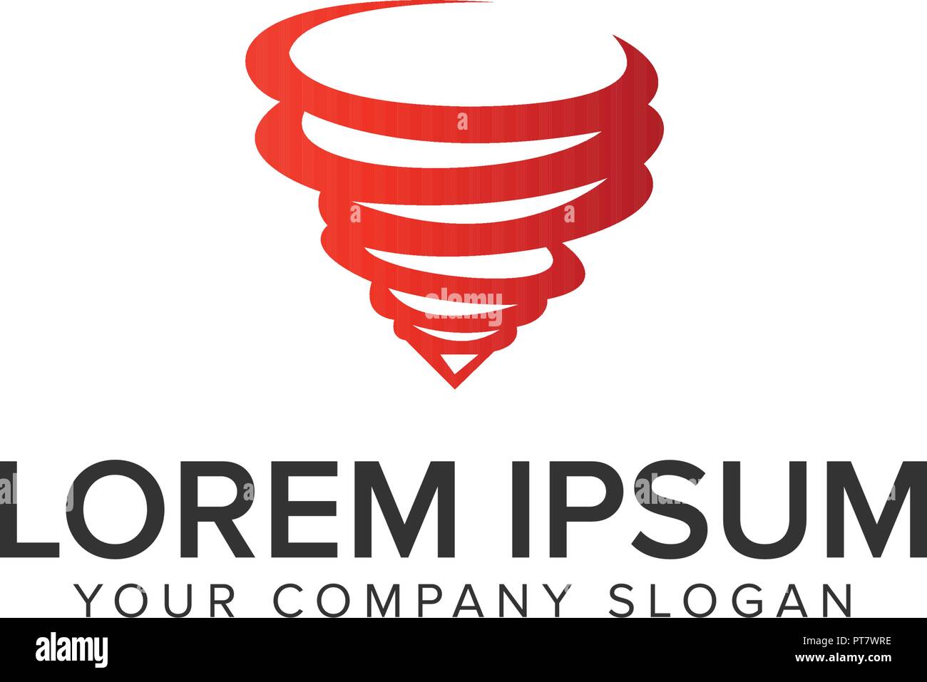 Wirbelsturm twister Logo Design Konzept Vorlage Stock Vektor