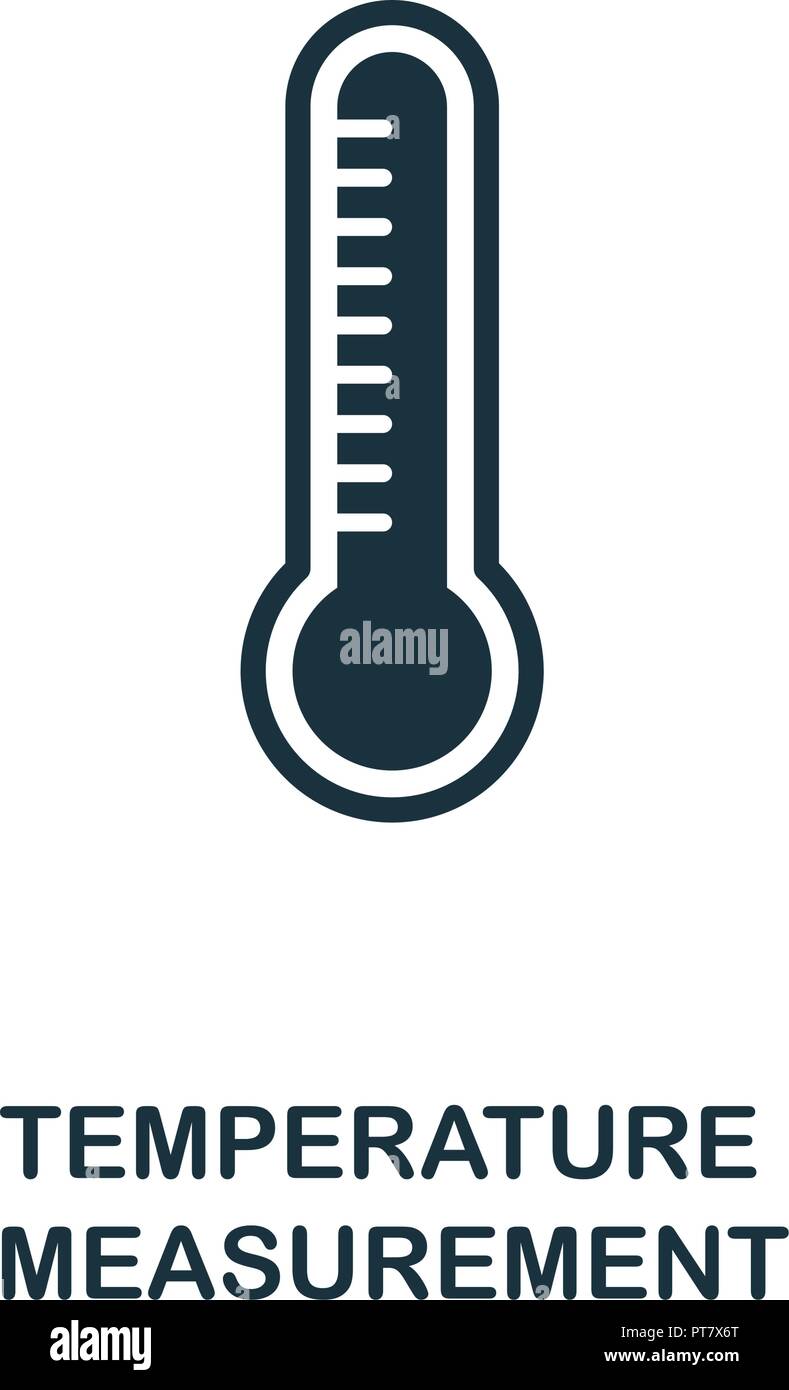 Temperaturmessung Symbol. Schwarzweiß-Design von Messung Sammlung. UX und UI. Pixel Perfect Temperaturmessung Symbol. Für web desi Stock Vektor