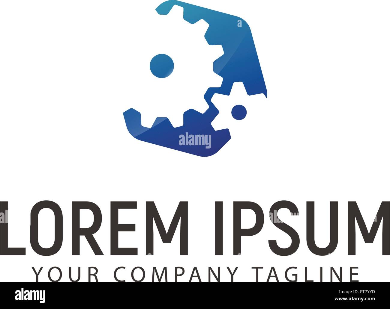 Gang Logo Design Konzept Vorlage Stock Vektor