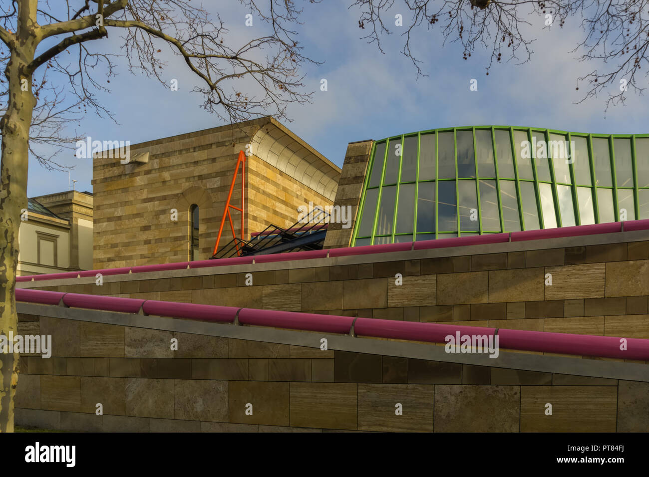 STUTTGART, DEUTSCHLAND - Januar 27,2018: Staatsgalerie Es ist eine berühmte Ort für Kunst, Kultur und Geschichte in der Nähe der Konrad-Adenauer-Straße. Es ist in der Mitte der Stockfoto