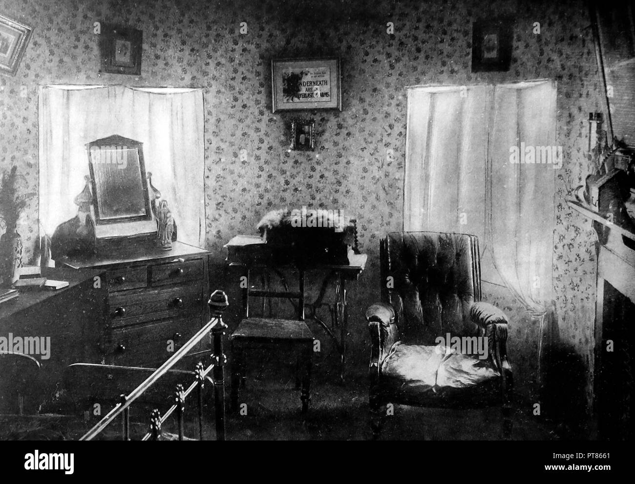 Toll Bar ehe Zimmer, Gretna Green, 1900 Stockfoto