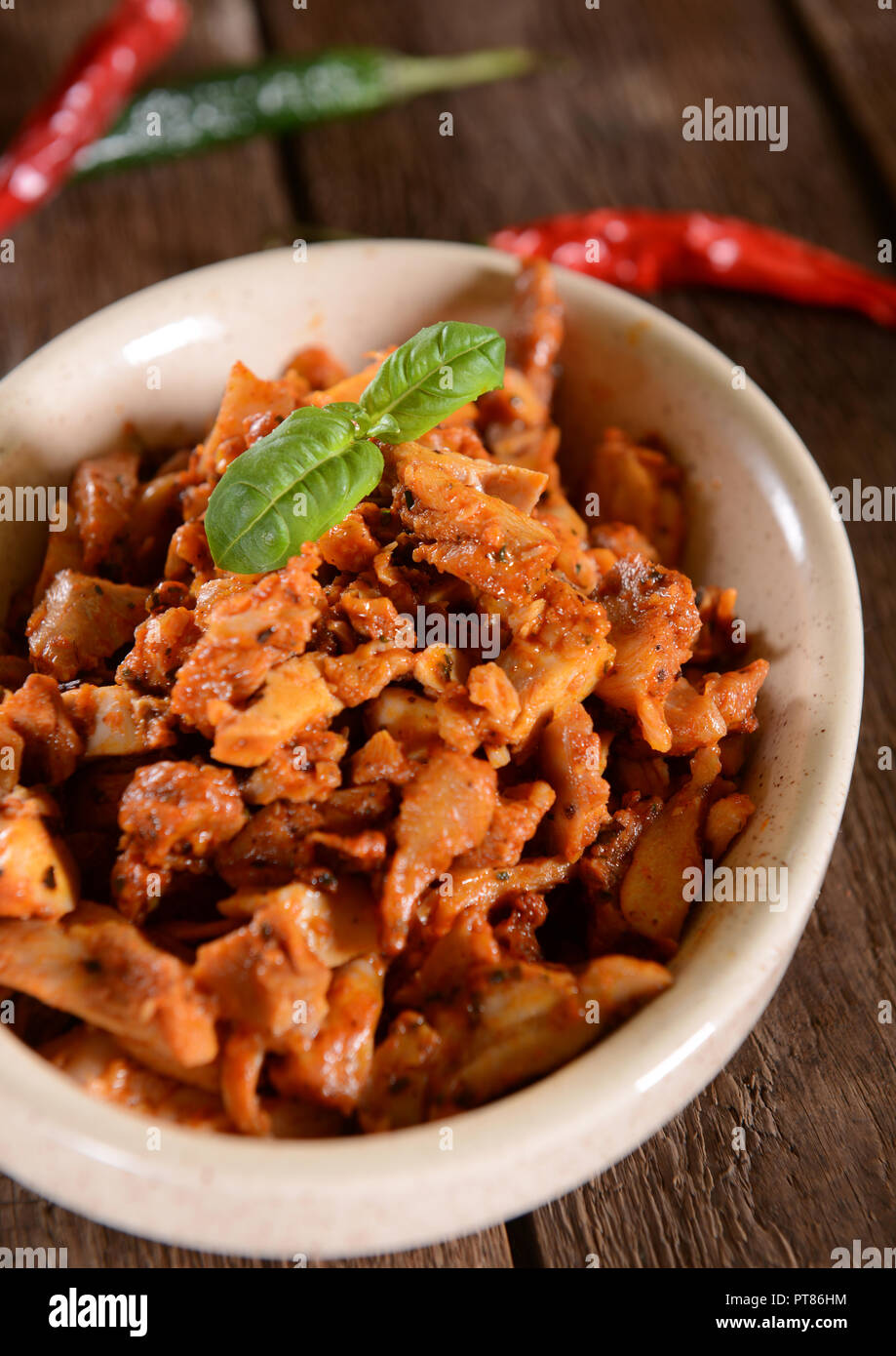 Hähnchen Gyros mit Paprika Gewürze Stockfoto