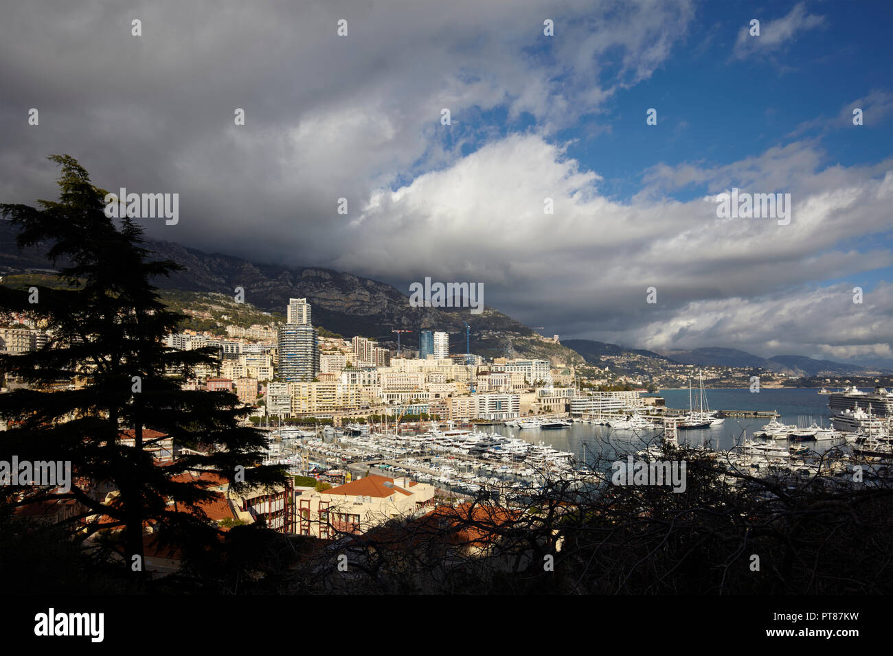 Stadtbild von Monte Carlo, Fürstentum Monaco Stockfoto