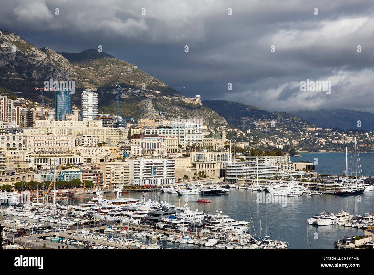 Stadtbild von Monte Carlo, Fürstentum Monaco Stockfoto