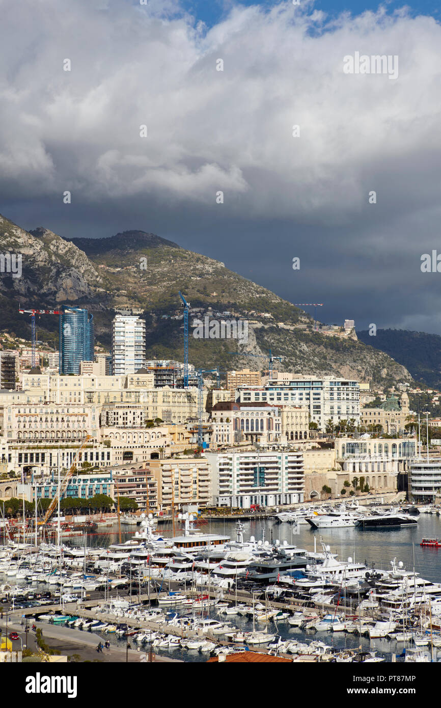 Stadtbild von Monte Carlo, Fürstentum Monaco Stockfoto