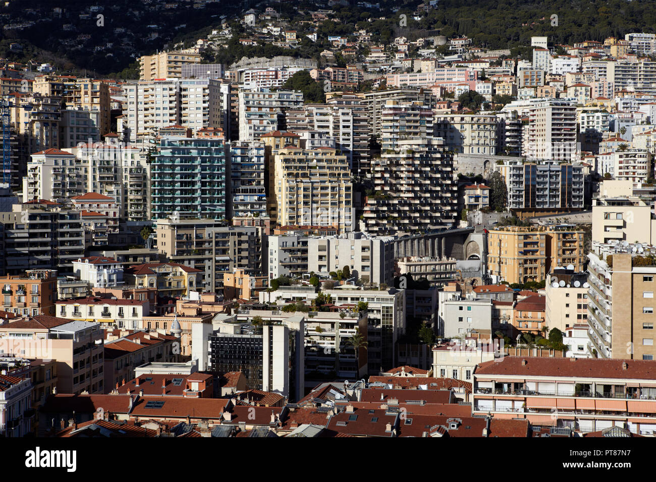 Stadtbild von Monte Carlo, Fürstentum Monaco Stockfoto