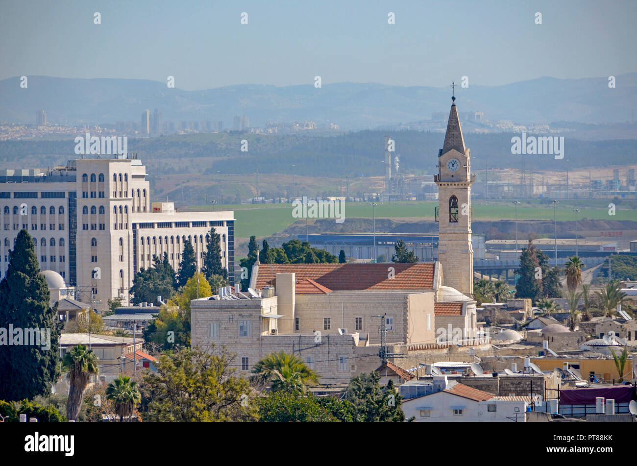 Das FRANZISKANISCHE "Terra Santa" Kirche und Kloster von Nikodemus und Josef von Arimathäa, Ramla, Israel Stockfoto