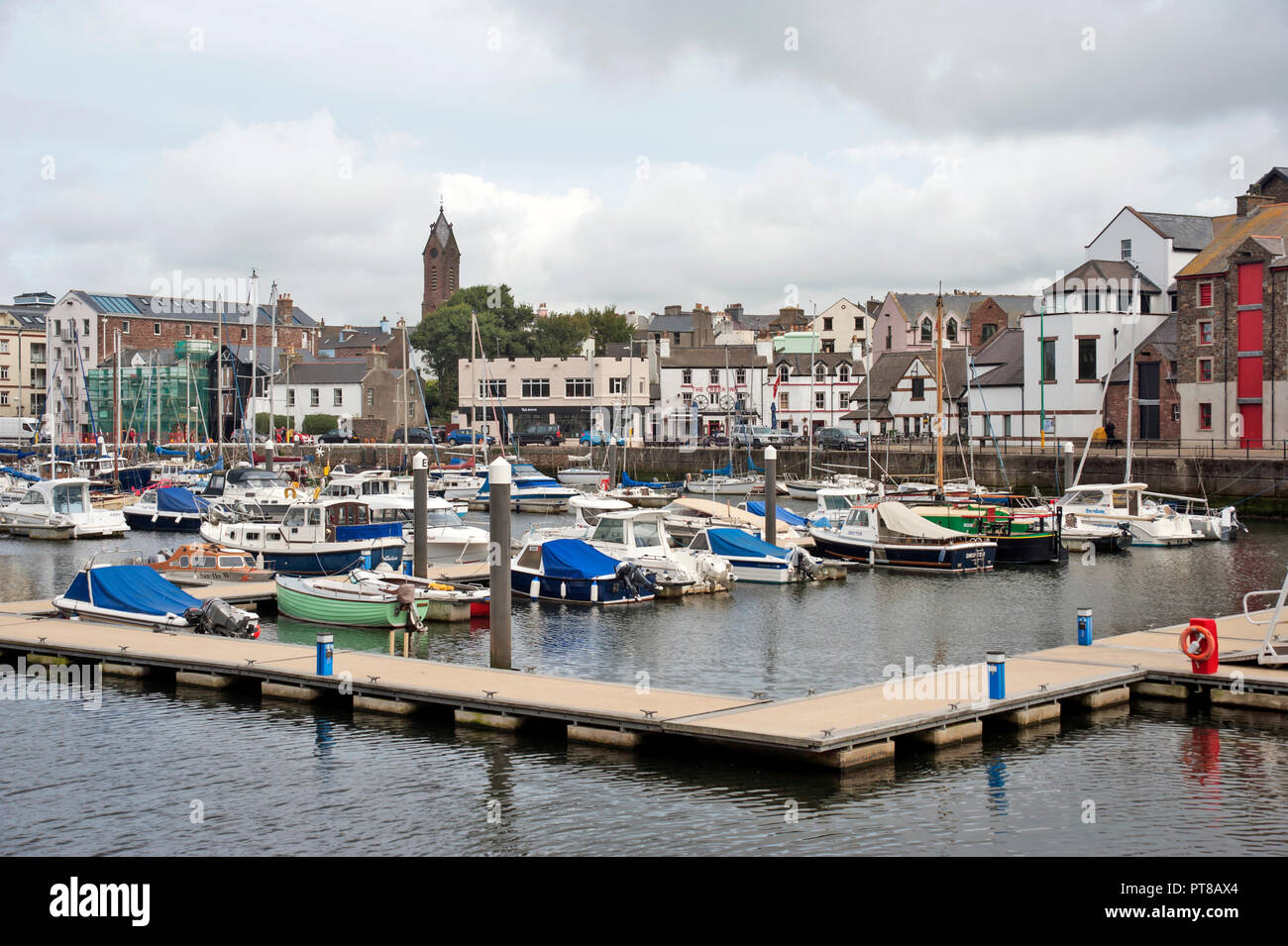 Peel Strand an einem bewölkten Tag Stockfoto