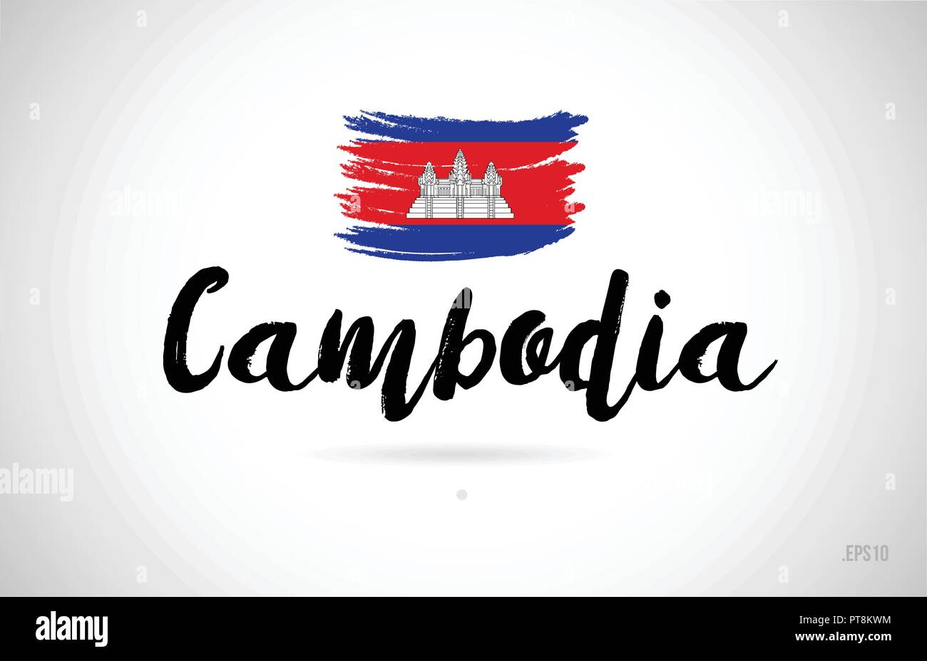 Kambodscha land Flagge Konzept mit grunge Design Geeignet für ein Logo Icon Design Stock Vektor