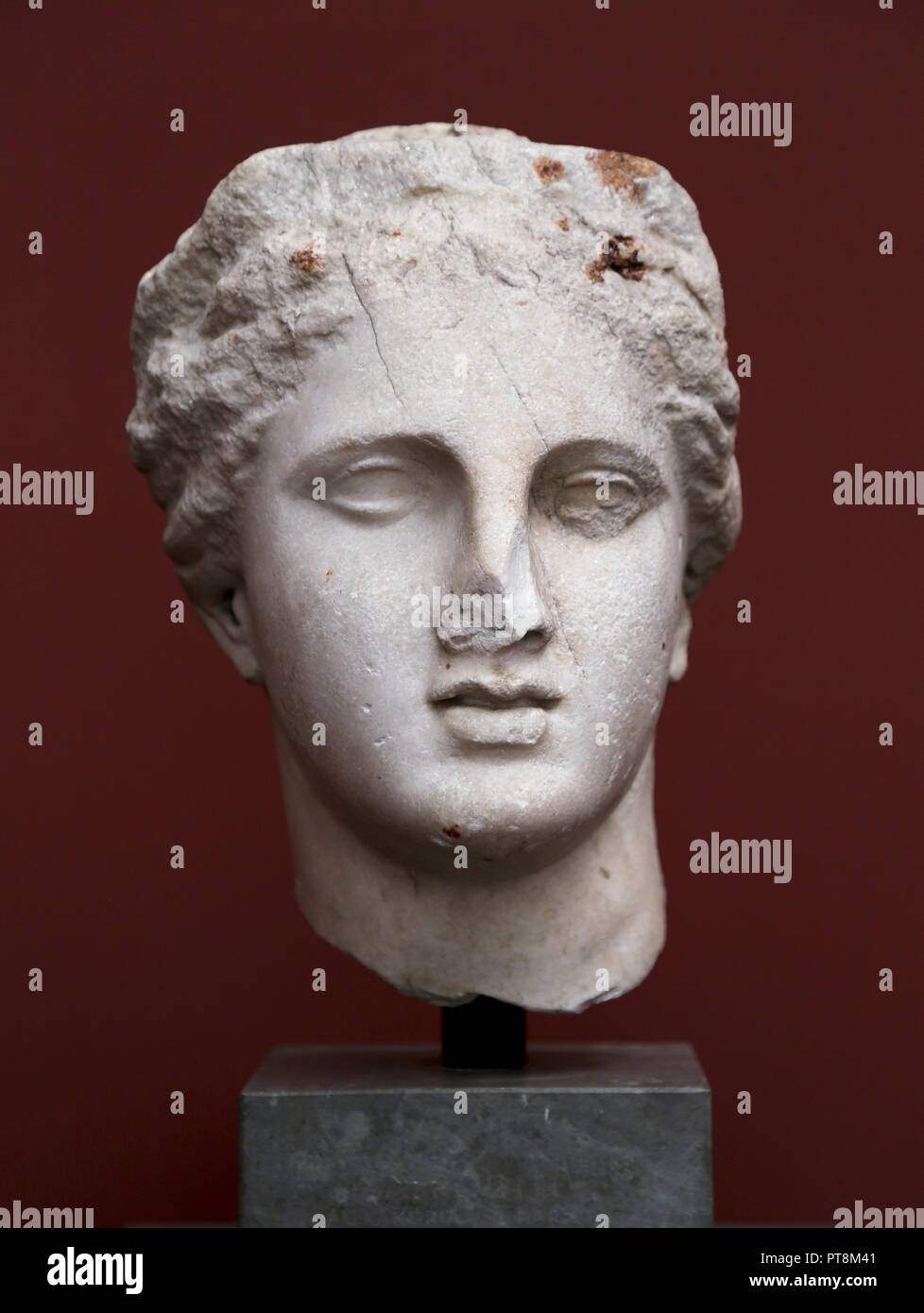 Kopf eines ägyptischen Königin oder Göttin. Marmor Gesicht. 2. Jahrhundert v. Chr. Wahrscheinlich Alexandria. Stockfoto