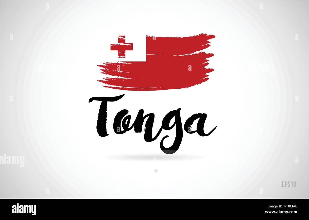 Tonga land Flagge Konzept mit grunge Design Geeignet für ein Logo Icon Design Stock Vektor