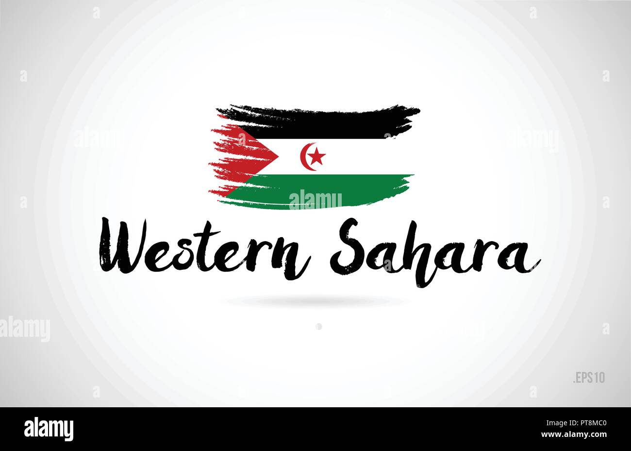 Western Sahara land Flagge Konzept mit grunge Design Geeignet für ein Logo Icon Design Stock Vektor