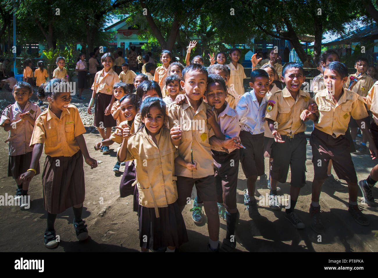 Schule in Waipoekang, Flores, Indonesien Stockfoto
