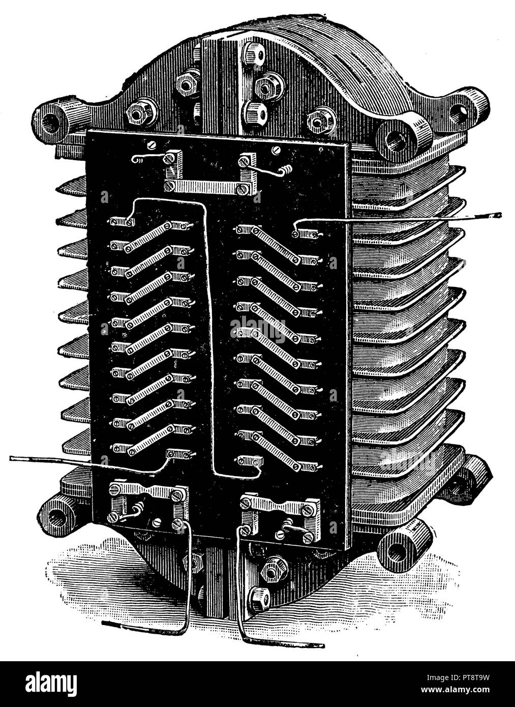 AC-Wandler von Siemens & Halske, 1900 Stockfoto