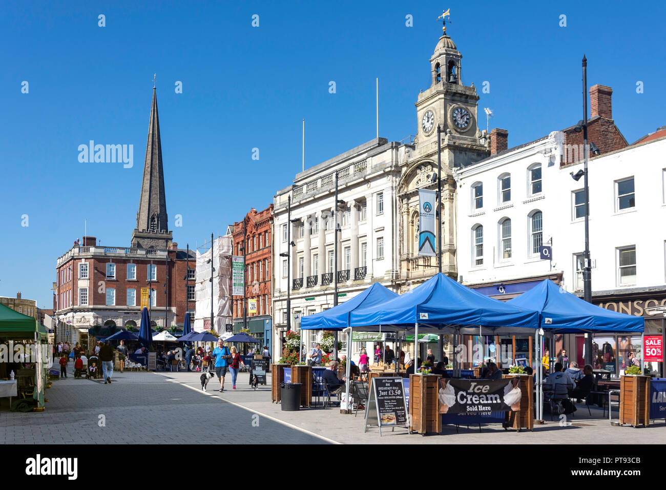 Hohe Stadt, High Street, Hereford, Herefordshire, England, Vereinigtes Königreich Stockfoto
