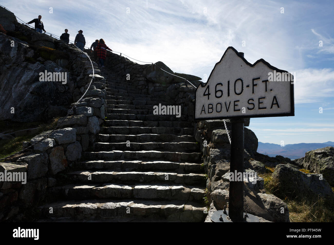 Summit Trail, Whiteface Mountain, Adirondacks, New York, USA Stockfoto