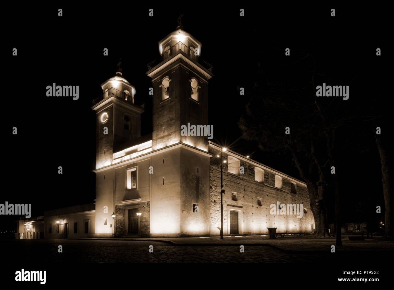 Basilika des Heiligen Sakraments, das historische Viertel der Stadt Colonia del Sacramento, Republik Östlich des Uruguay Stockfoto