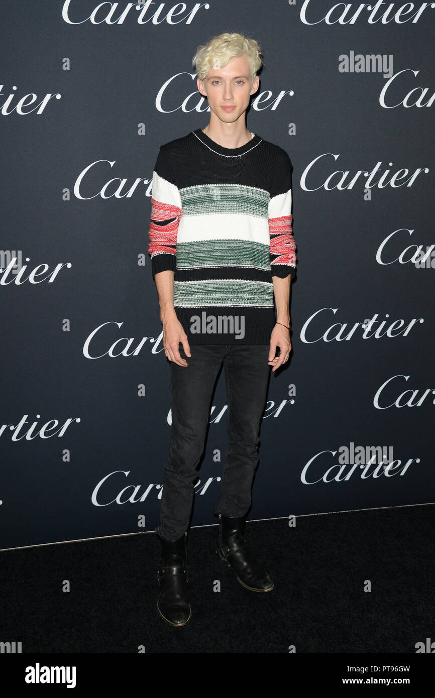 Cartier kostbare Garage Party im Cartier Fifth Avenue Mansion - Roter Teppich Anreise mit: troye Sivan Wo: New York, New York, United States Wenn: 06 Sep 2018 Credit: Ivan Nikolov/WENN.com Stockfoto