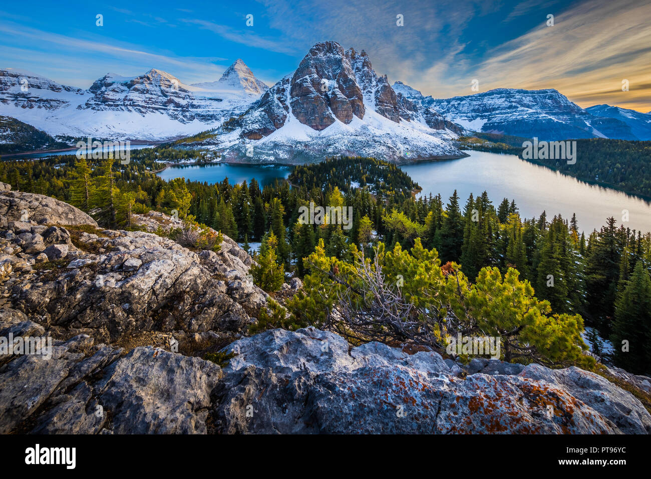 Mount Assiniboine Provincial Park ist ein Provincial Park in British Columbia, Kanada, um Mount Assiniboine gelegen. Der Park wurde 1922 gegründet. S Stockfoto