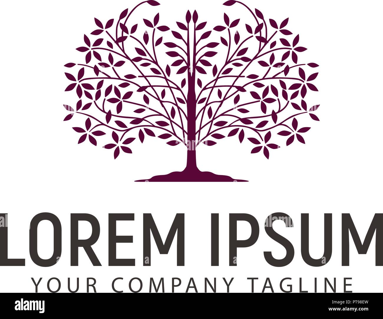 Baum Logo Design Konzept Vorlage Stock Vektor