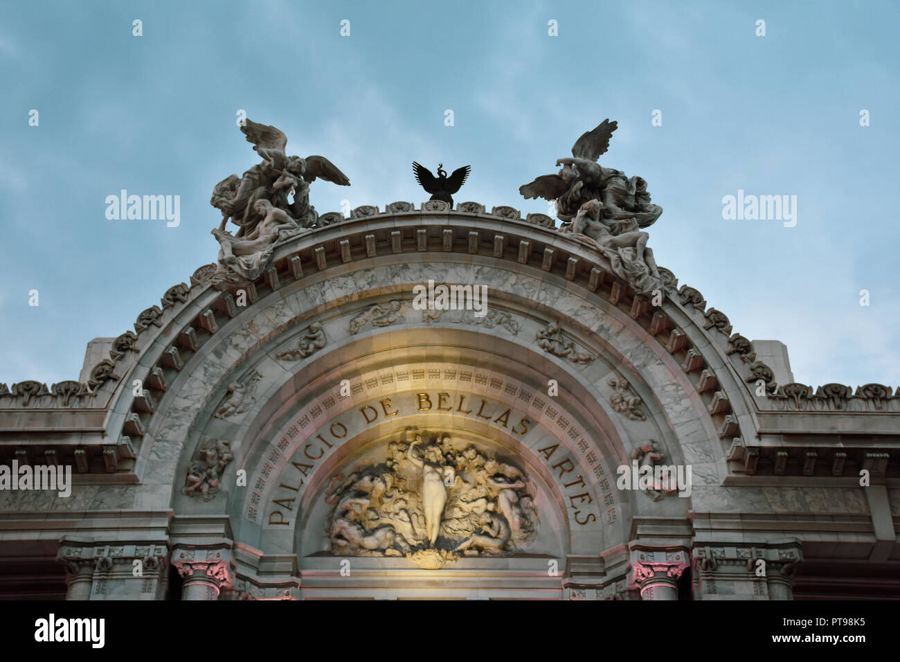 Fassade der Palast der Schönen Künste in Mexiko Stadt Stockfoto
