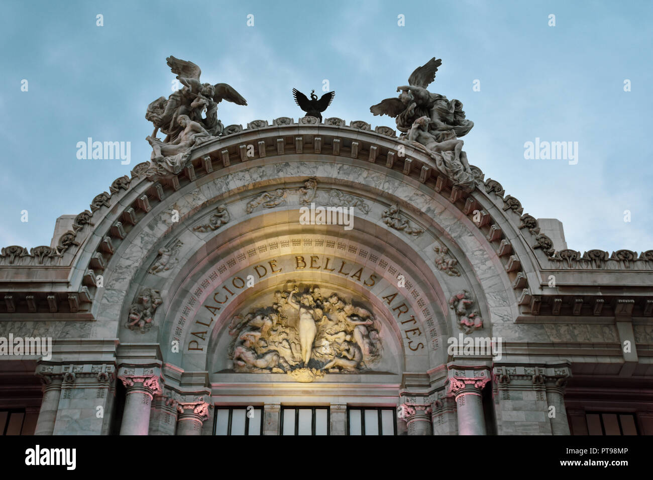 Fassade der Palast der Schönen Künste in Mexiko Stadt Stockfoto