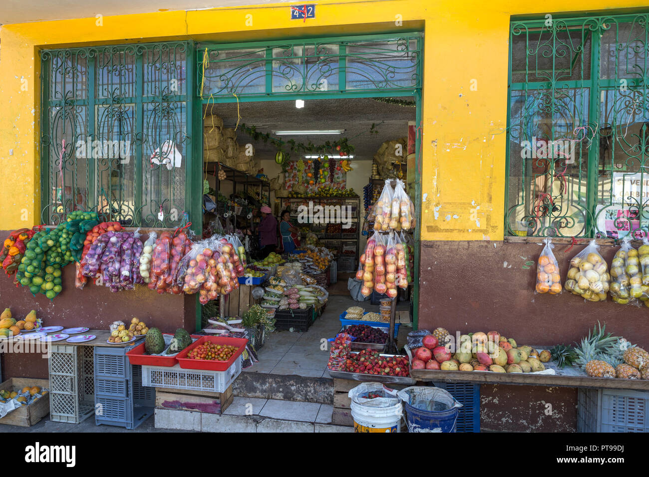 Hl. Johannes von Sangolqui Food Market, Ecuador, Stockfoto