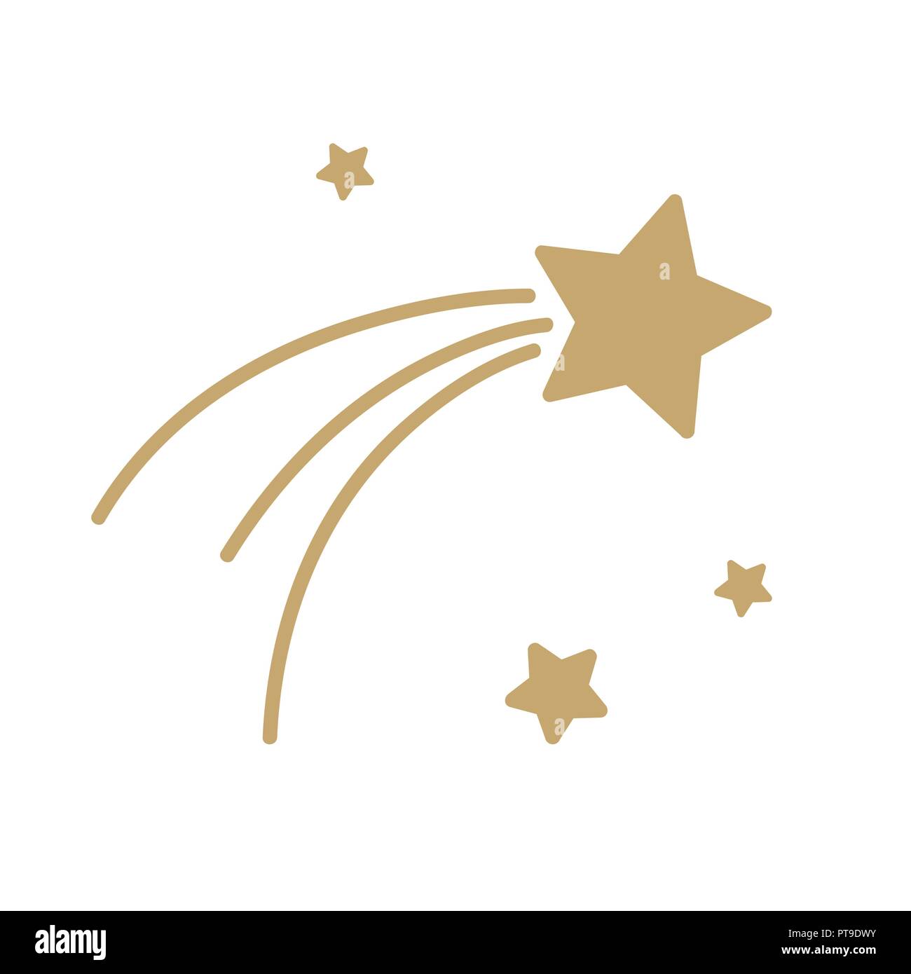 Weihnachten Sternschnuppe Symbol auf weißem Hintergrund Vektor-illustration isoliert Stock Vektor