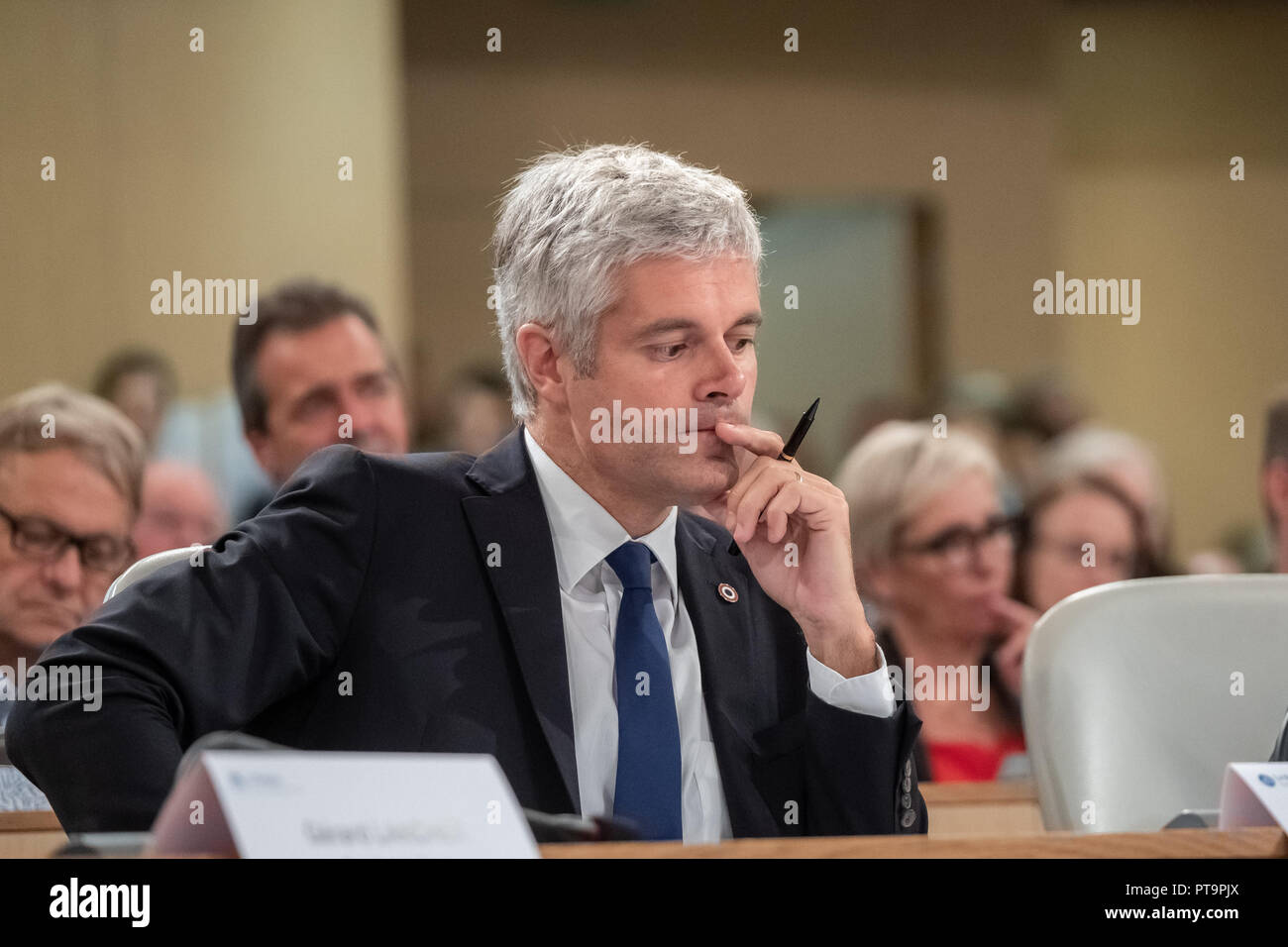 Lyon, 08. Oktober 2018, die 1. Regionale Assises von Lokalen gewählt Stockfoto