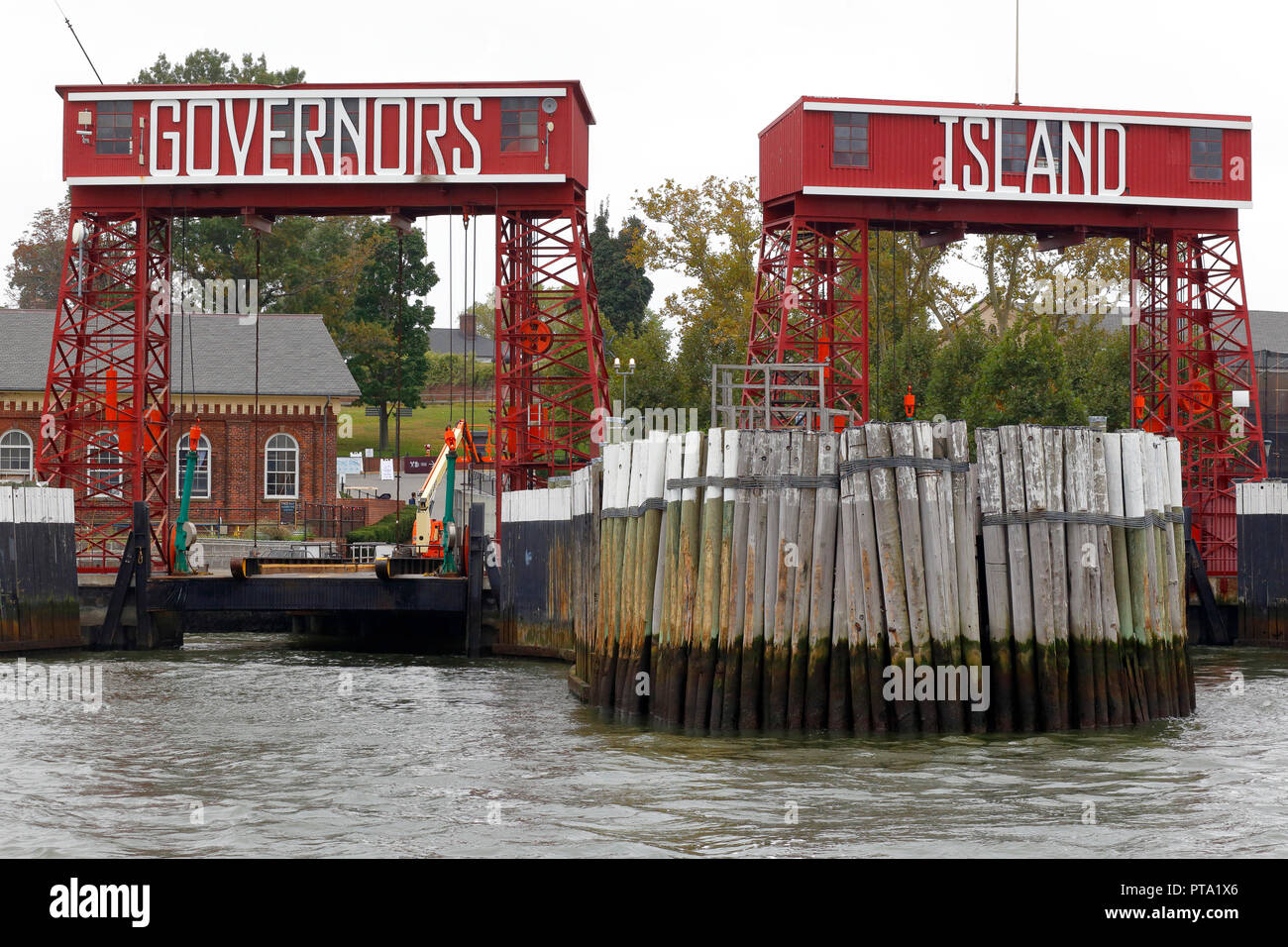 Governors Island Soissons Landung Stockfoto