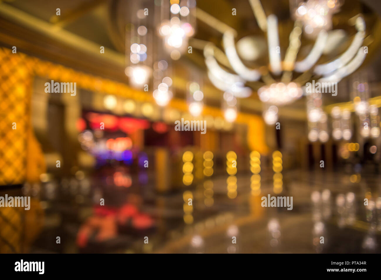 Defokussiertem Hintergrund Bild von casino Interior Stockfoto
