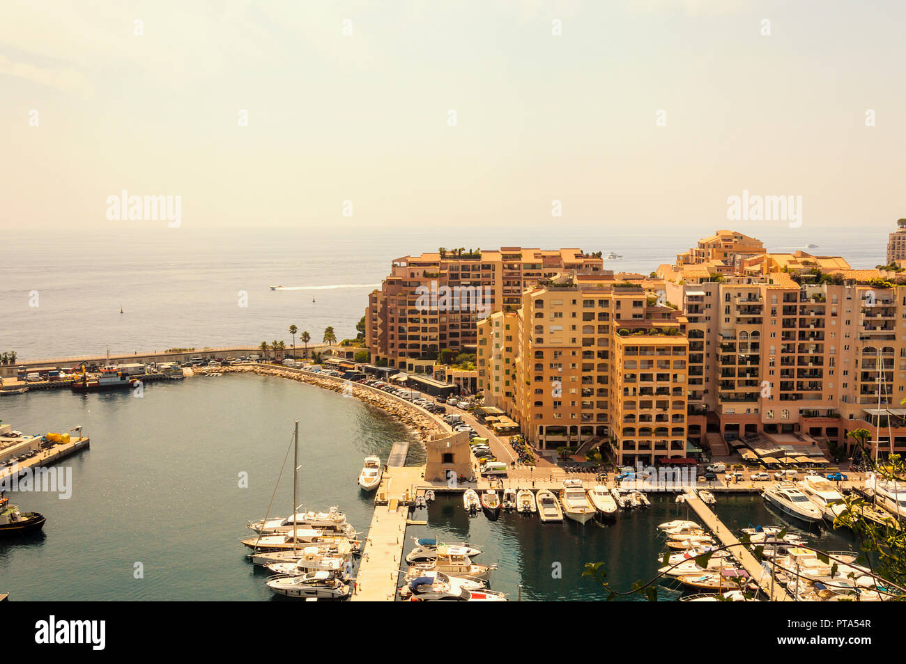 Fontvieille Viertel im Fürstentum Monaco während einer sommerlichen Tag Stockfoto