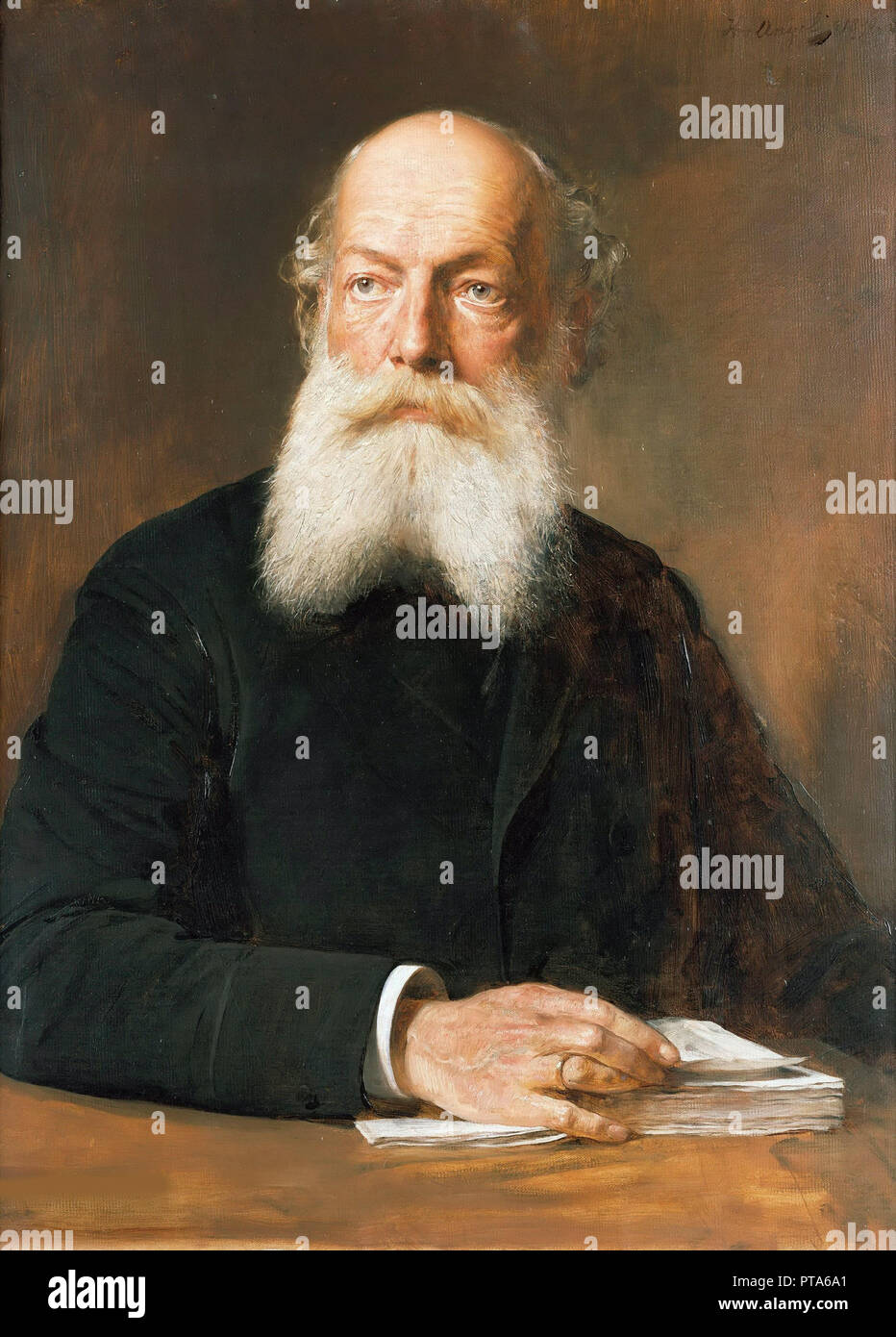 Porträt von Friedrich August Kekulé von Stradonitz, (1829-1896), 1890. Schöpfer: Angeli, Heinrich (1840-1925). Stockfoto